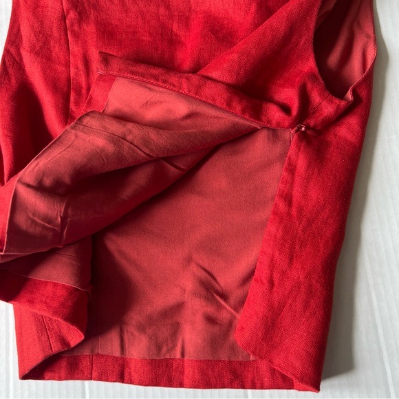 Reformation 4 Grace 100% Linen Two Piece Top Skirt Sundried Tomato Red EXCELLENT - Picture 10 of 16